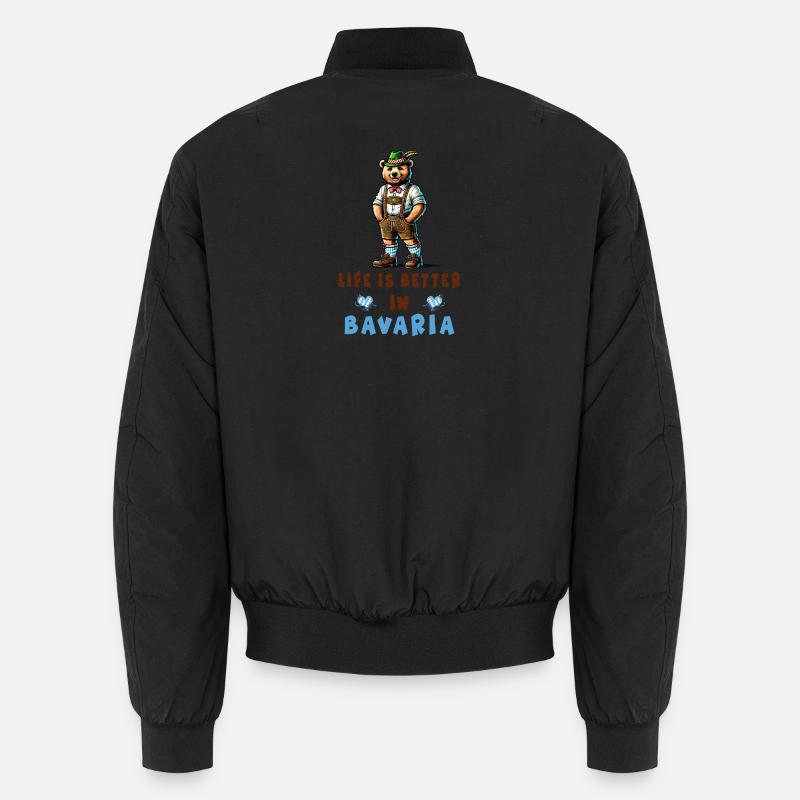 Bayerischer Bär - Unisex Bomberjacke - Schwarz