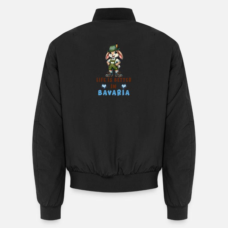 Bayerischer Hase - Unisex Bomberjacke - Schwarz