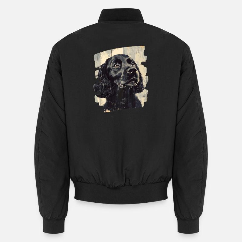 Cocker Spaniel - Unisex Bomber Jacket - black