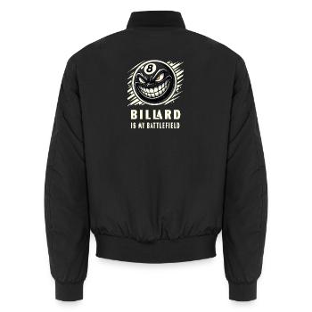 Le billard est mon champ de bataille - Bomber unisexe - noir - Dos - AI Model Male 185 light (185cm)
