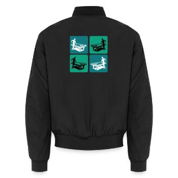 Joueur de billard vintage - Bomber unisexe - noir - Dos - AI Model Male 185 light (185cm)