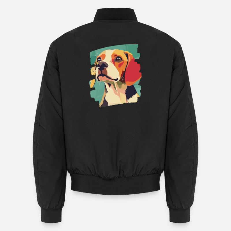 Beagle - Unisex Bomberjacke - Schwarz