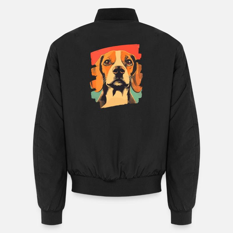 Beagle - Unisex Bomberjacke - Schwarz