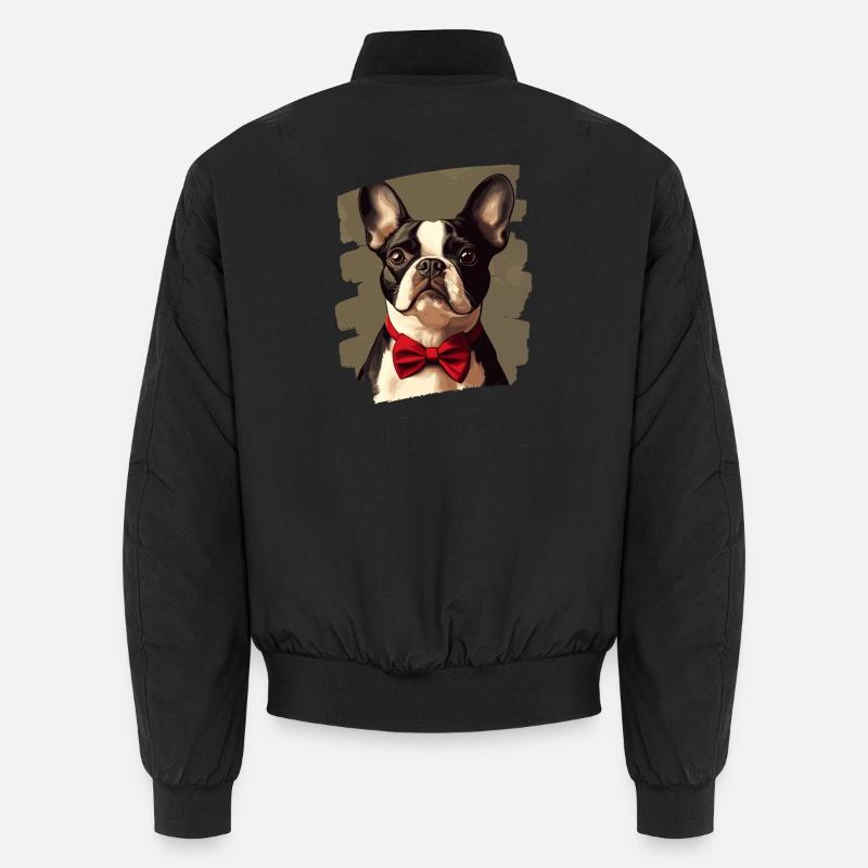 Boston Terrier - Unisex Bomberjacke - Schwarz