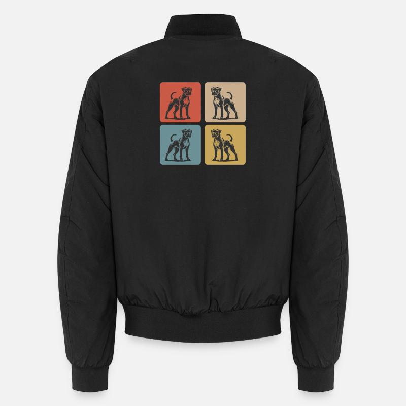 Boxer Hund Vintage Design Unisex Bomberjacke