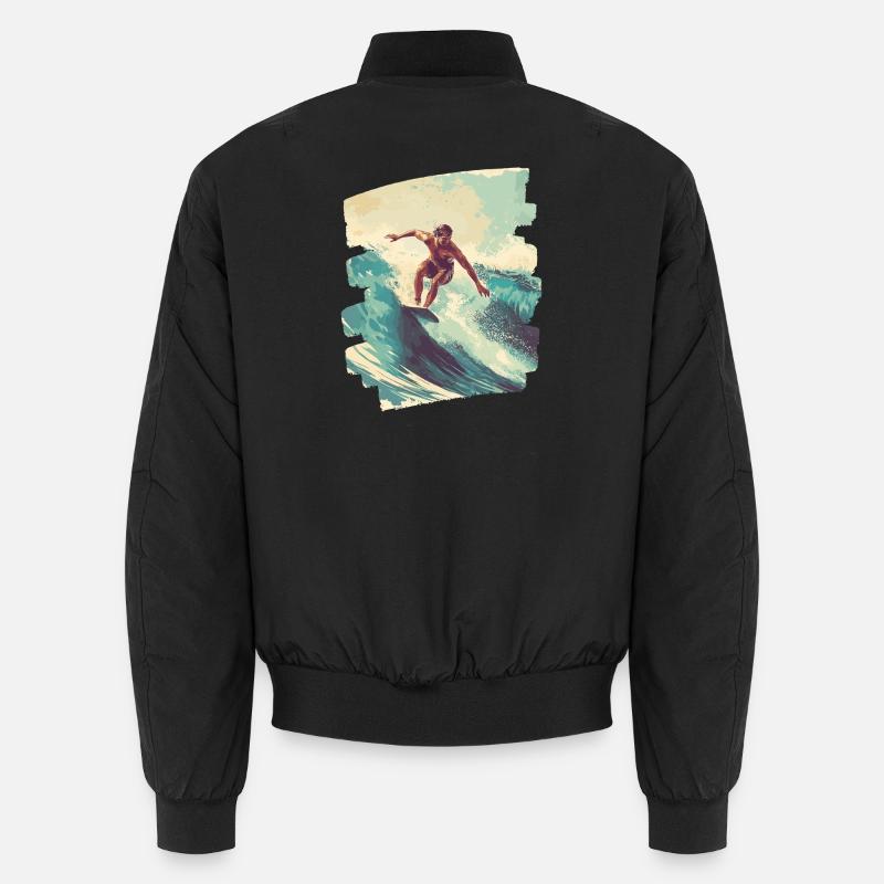 Surfer - Unisex Bomberjacke - Schwarz