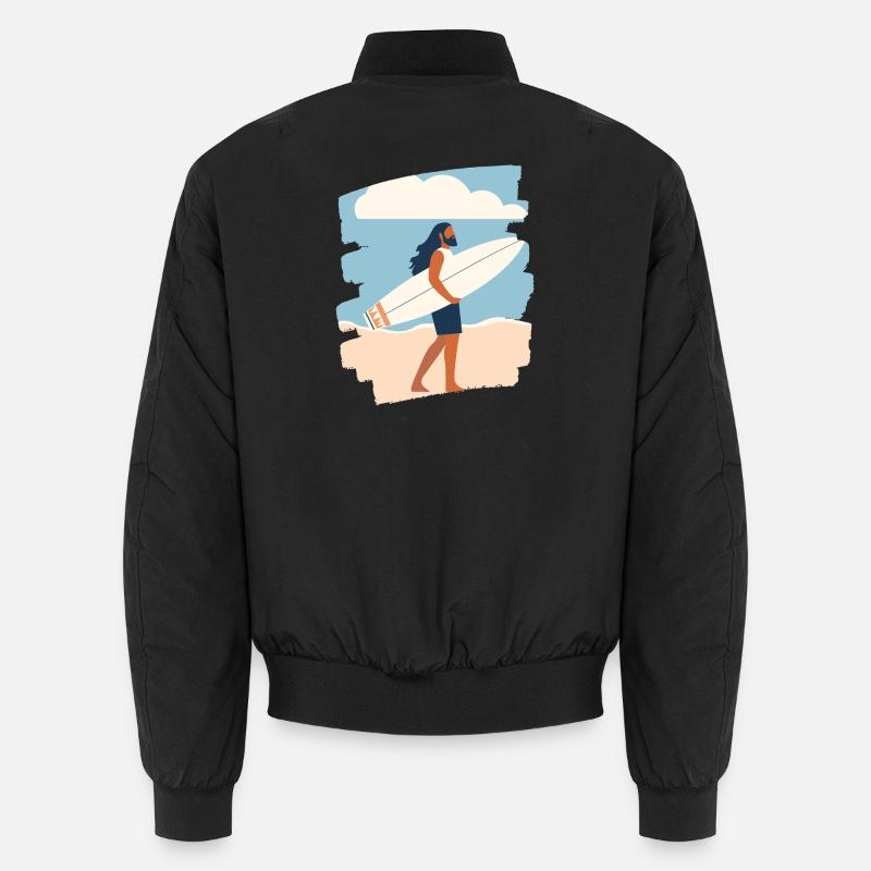 Surfer - Unisex Bomberjacke - Schwarz