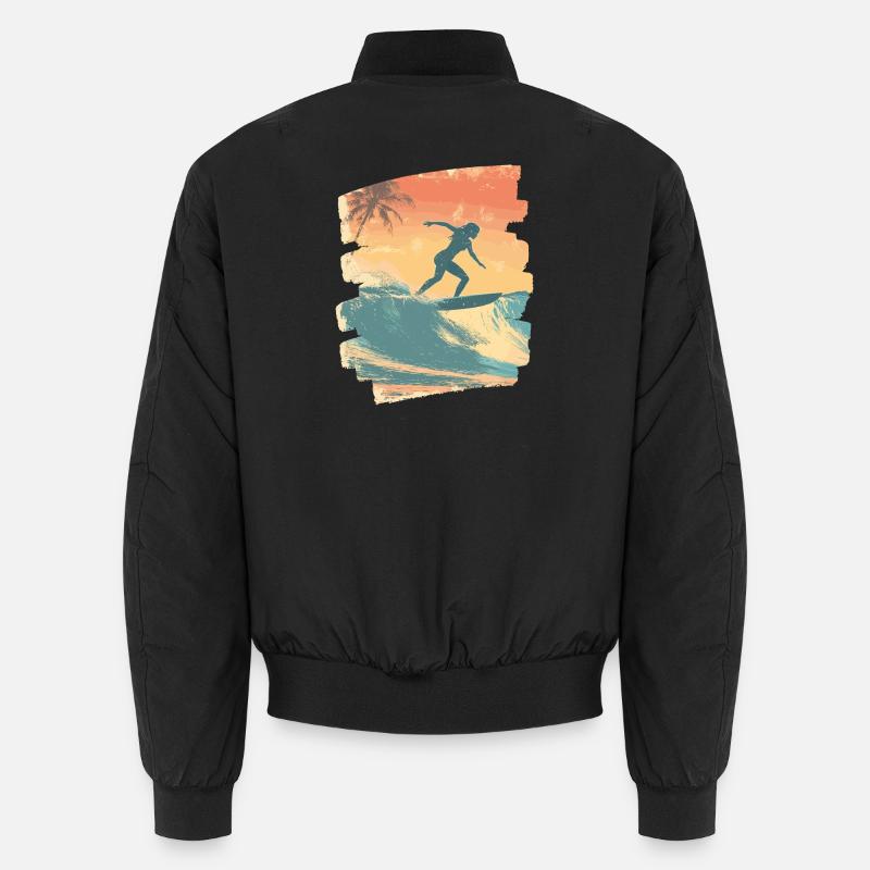 Surfer - Unisex Bomber Jacket - black