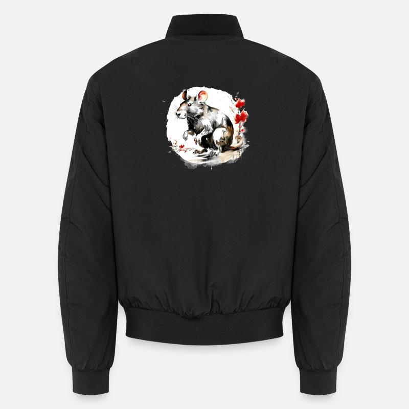 Chinesisches Sternzeichen Ratte Unisex Bomberjacke