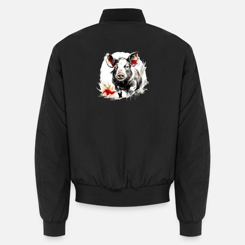 Zodiaque Chinois Cochon Bomber unisexe