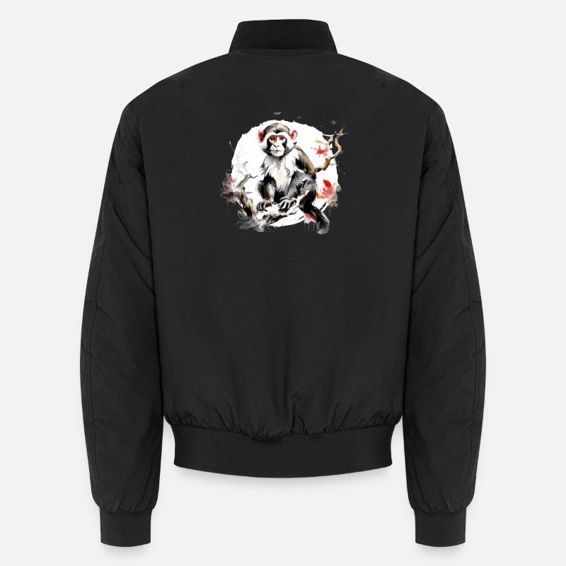 Chinese zodiac sign Monkey Unisex Bomber Jacket