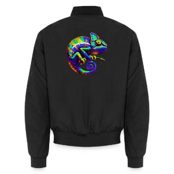 Caméléon - Bomber unisexe - noir - Dos - AI Model Male 185 light (185cm)
