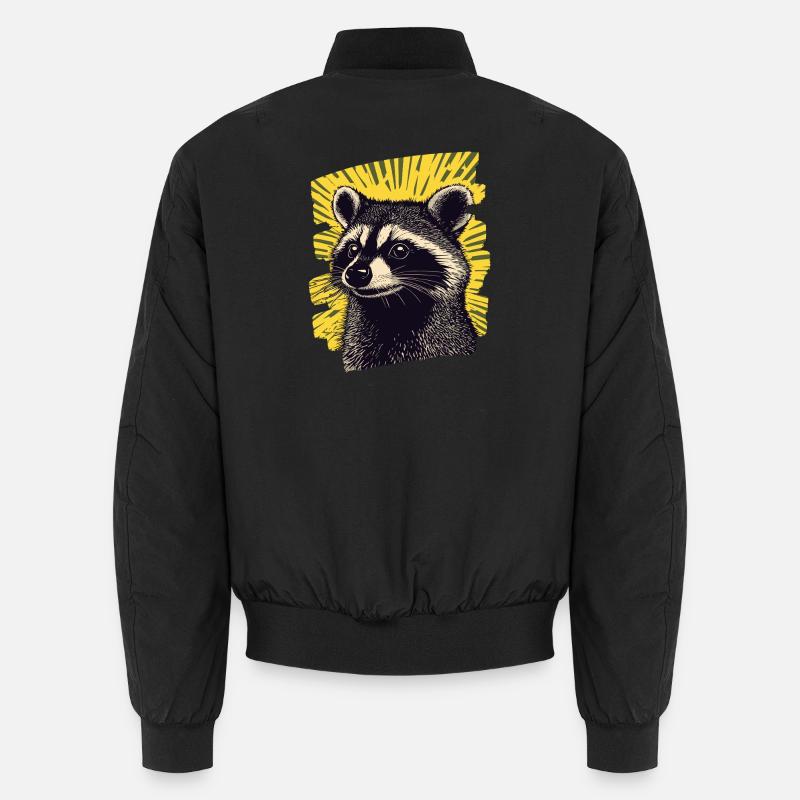 Raton laveur - Bomber unisexe - noir