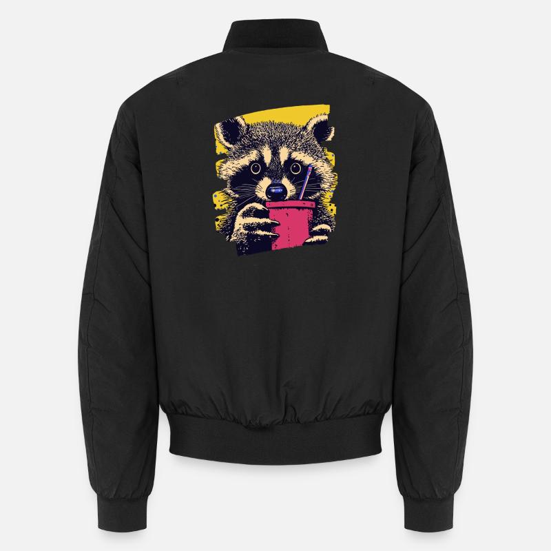 Waschbär - Unisex Bomberjacke - Schwarz