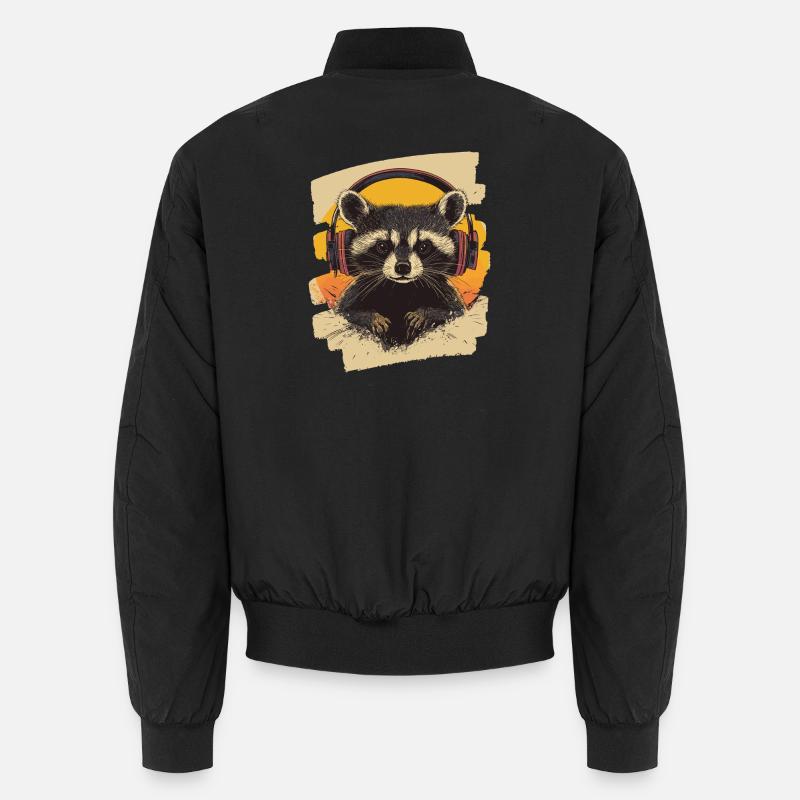 Waschbär - Unisex Bomberjacke - Schwarz