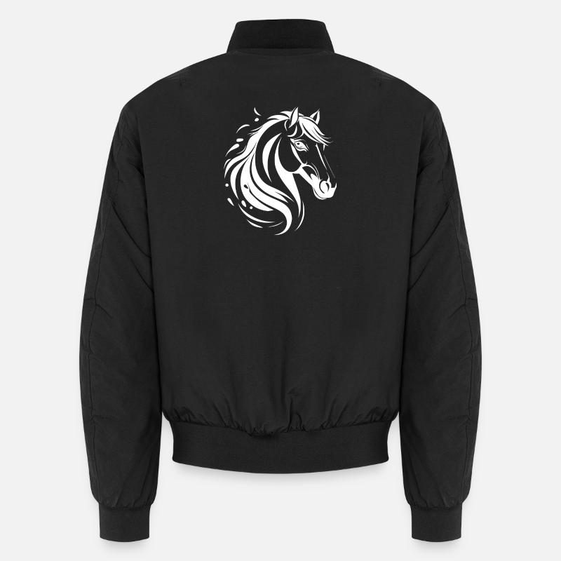 Portrait de cheval moderne dynamique Bomber unisexe