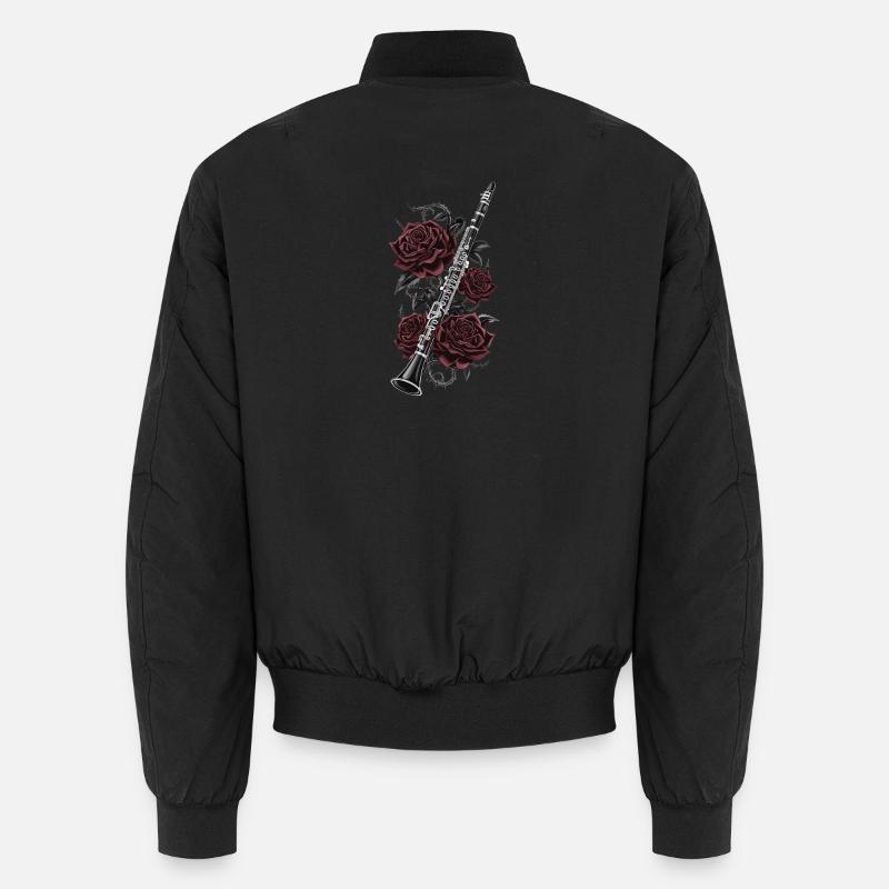 Clarinette avec des roses Bomber unisexe