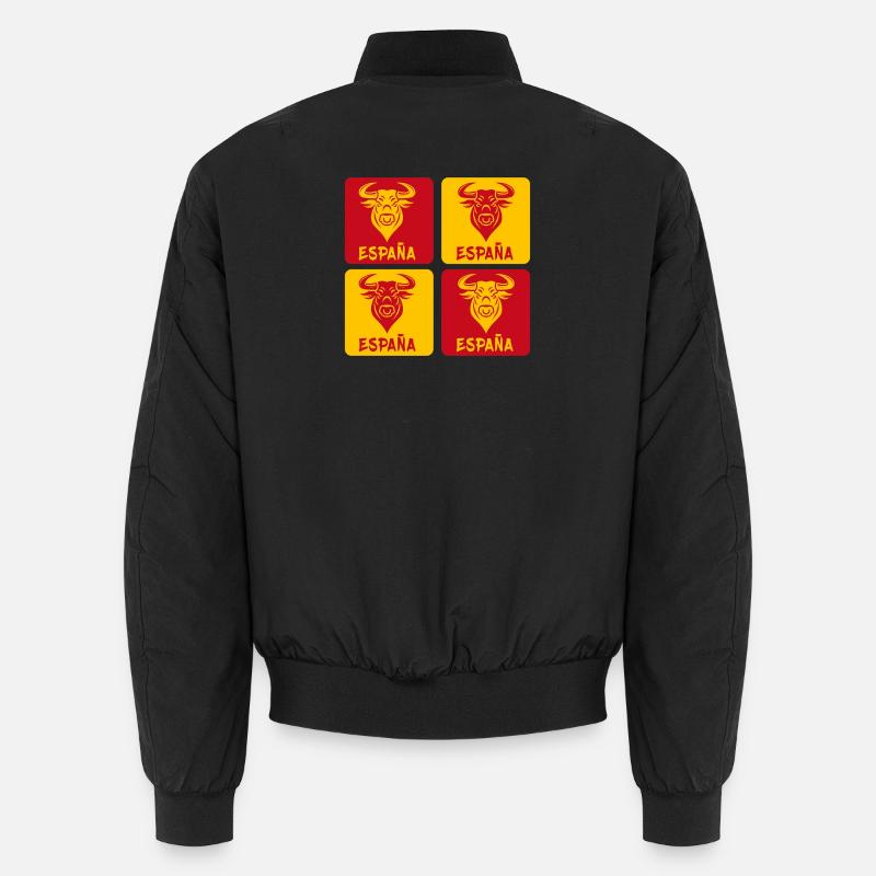Spanien Stier Nationalfarben Design Unisex Bomberjacke
