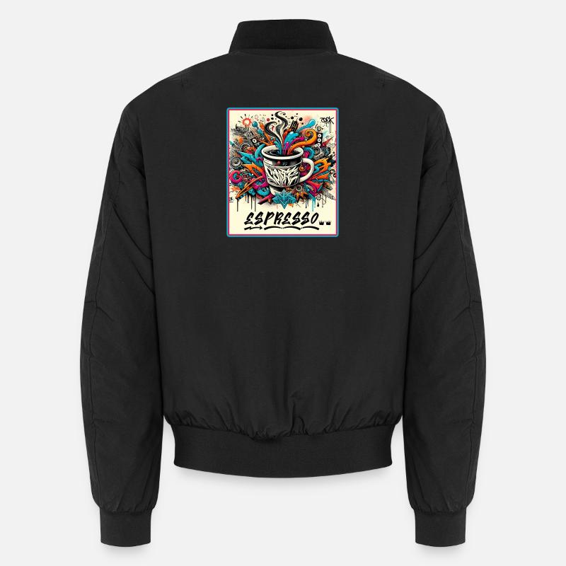 Espresso Graffiti Coffee Design Unisex Bomber Jacket