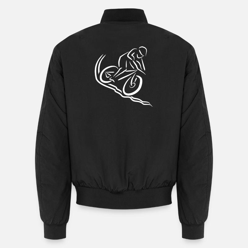 Motif Mountain Biker Downhill Gift Unisex Bomber Jacket