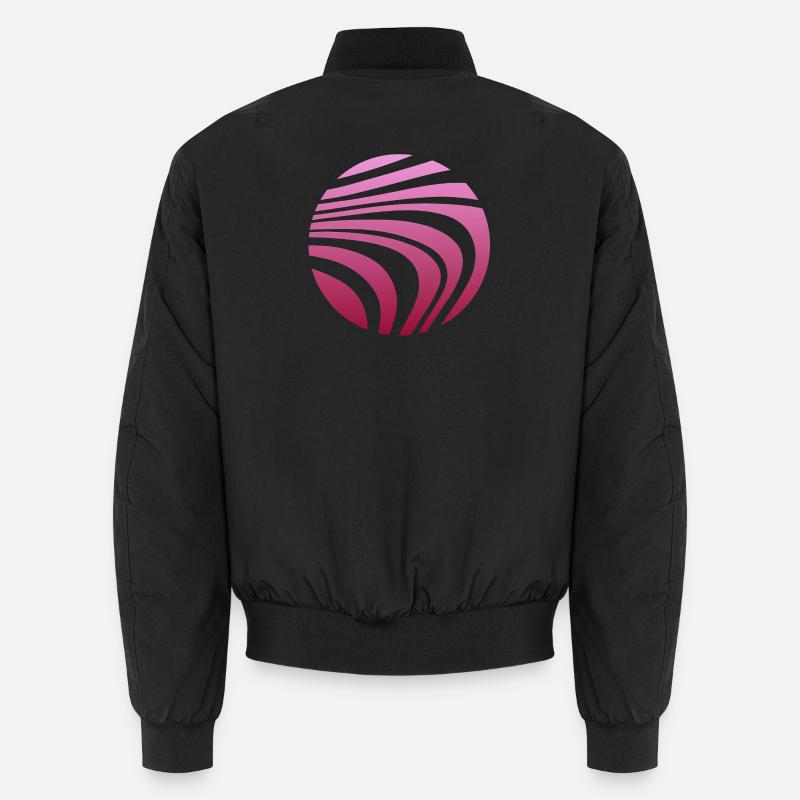 Psychedelisches Muster Rosa Verlauf - Unisex Bomberjacke - Schwarz