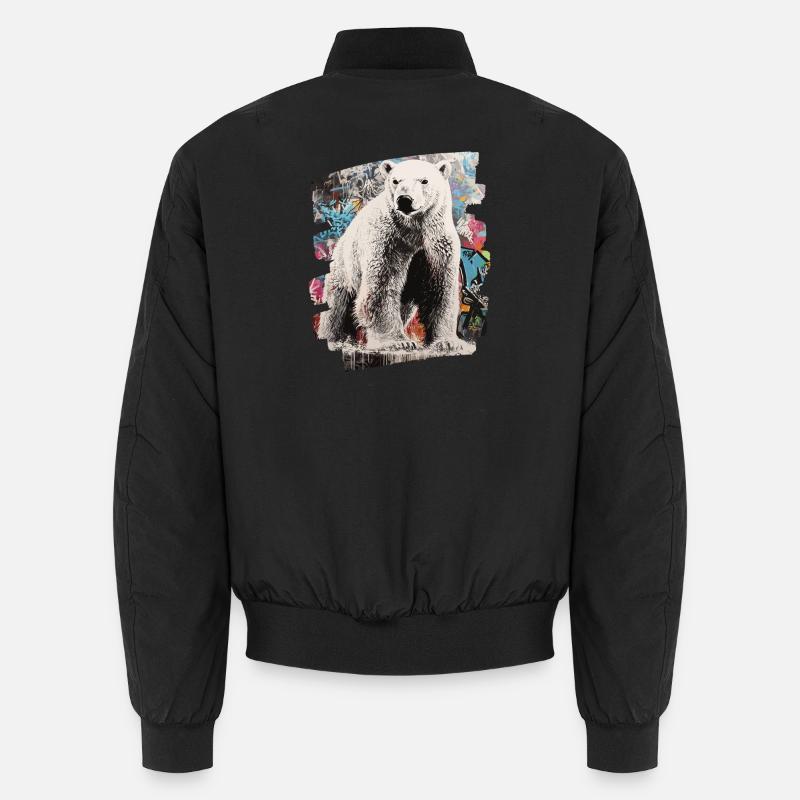 Eisbär Graffiti Sprayer Unisex Bomberjacke