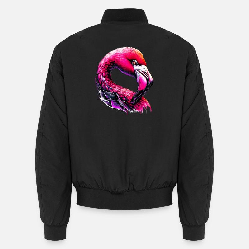Flamingo - Unisex Bomberjacke - Schwarz