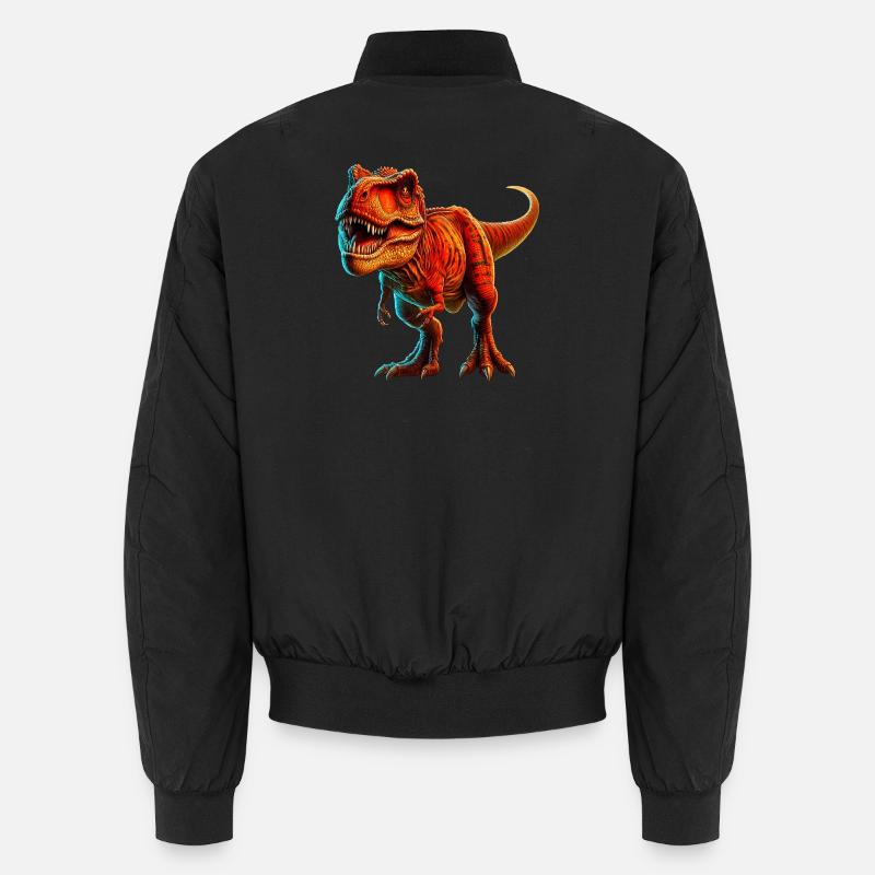 Dinosaurier - Unisex Bomberjacke - Schwarz