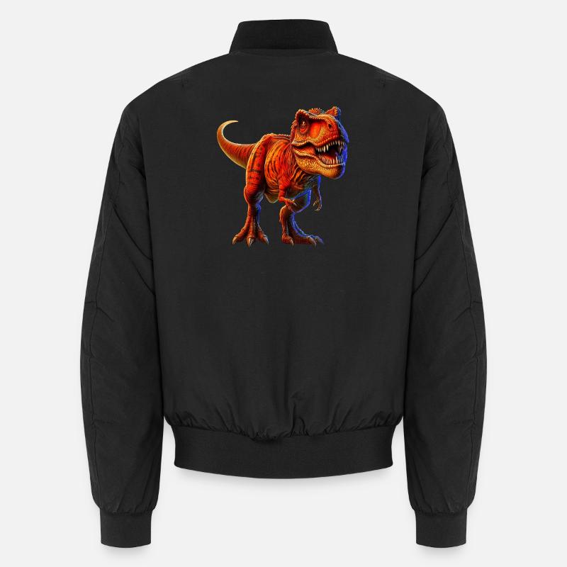 Dinosaurier - Unisex Bomberjacke - Schwarz