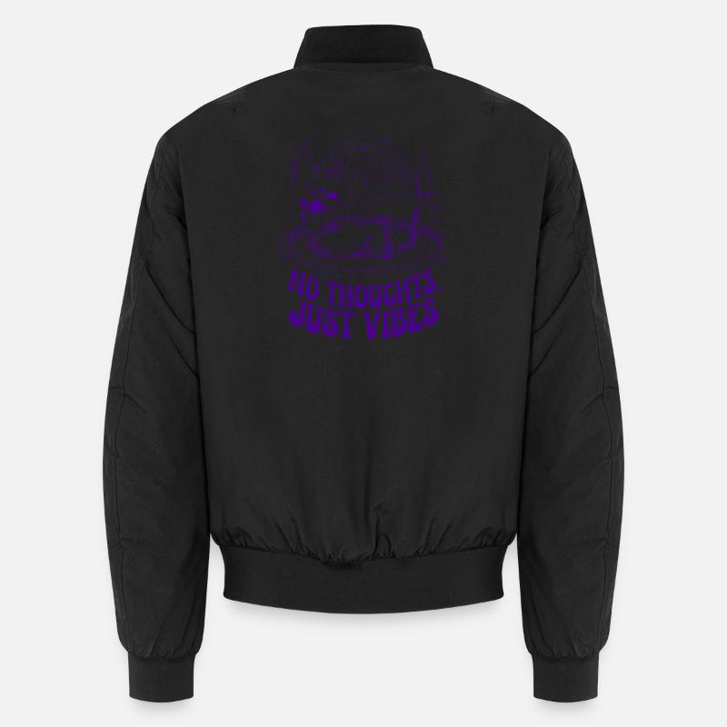 No Thoughts Just Vibes Chill Capybara Unisex Bomber Jacket