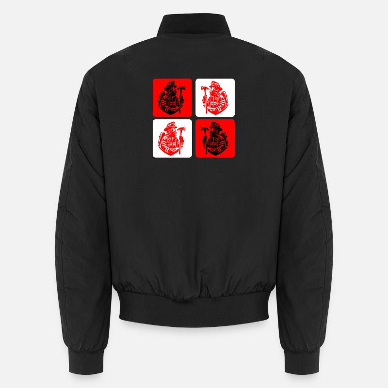Fire brigade – courage in action - Unisex Bomber Jacket - black