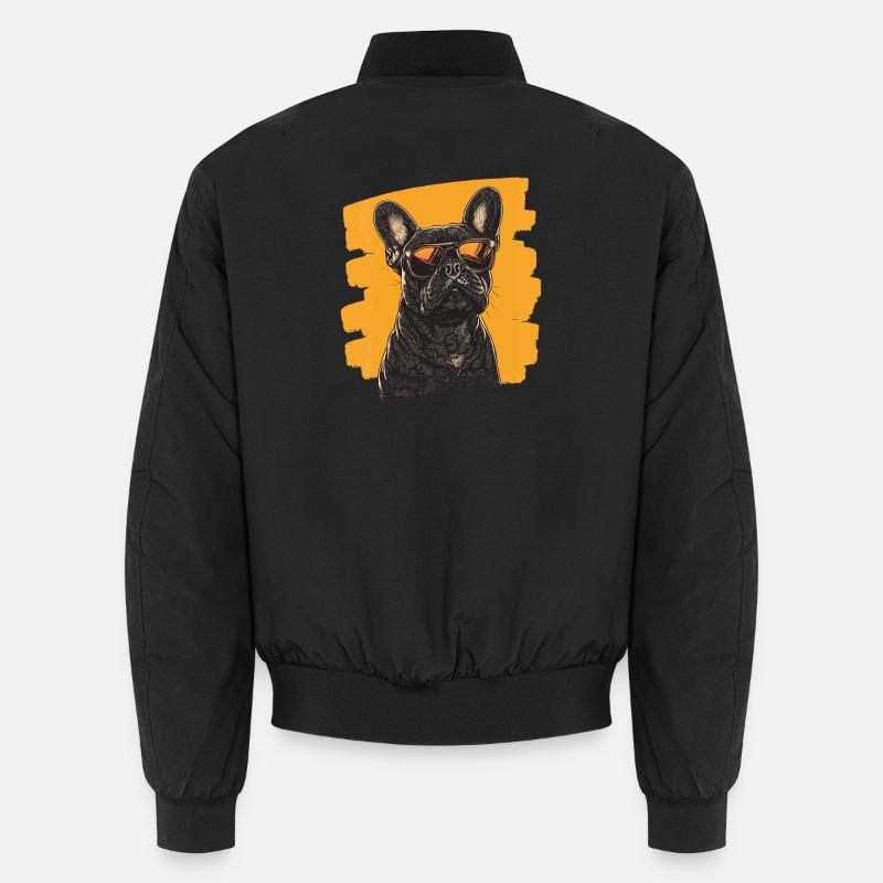 Bulldog francese francese - Giacca bomber unisex - nero