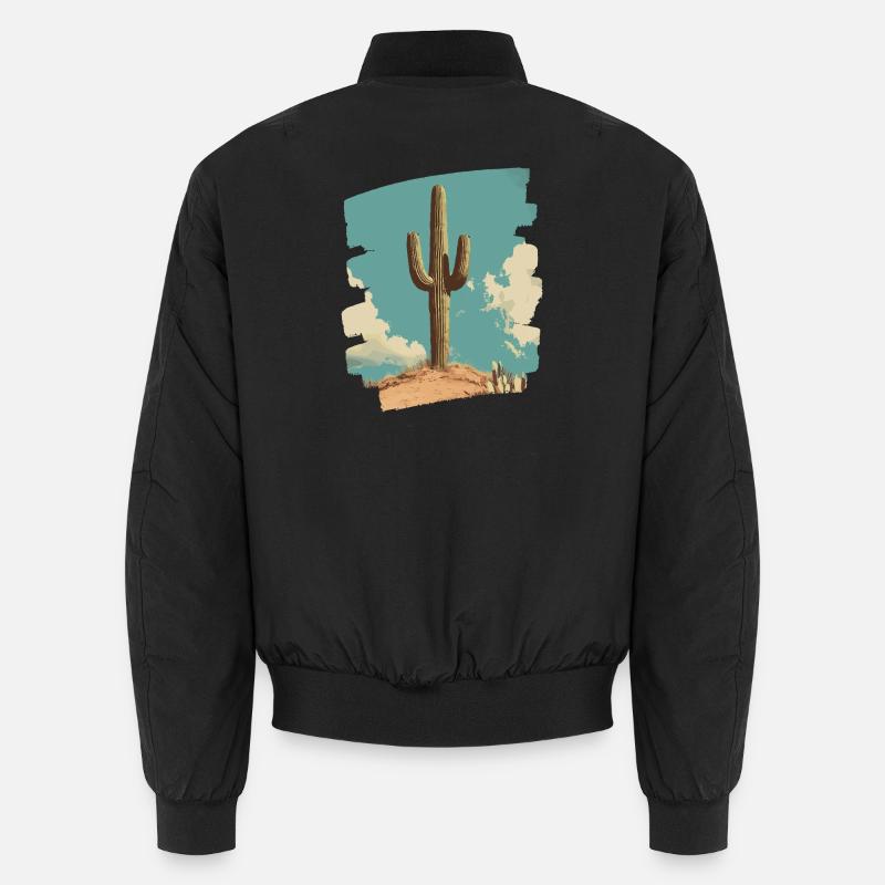 Kaktus - Unisex Bomberjacke - Schwarz
