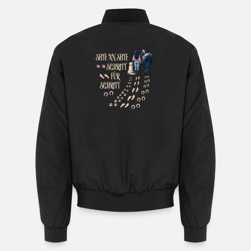 Frauchen Hund und Pferd Unisex Bomberjacke