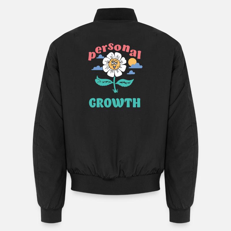 Personal Growth Motivational Floral Design tshirt Unisex Bomber Jacket