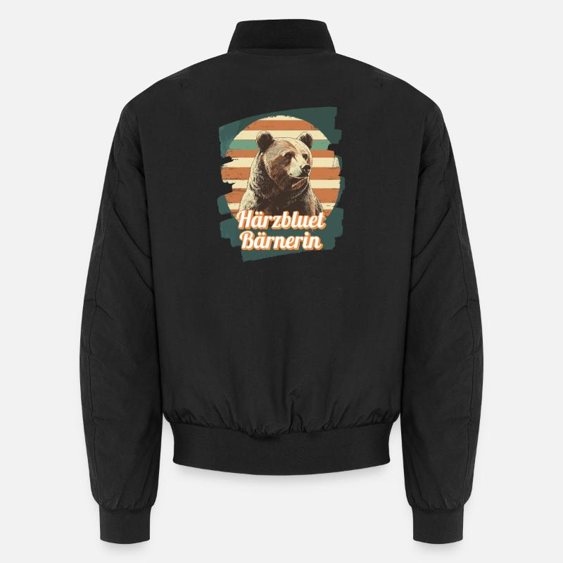 Härzbluetbärnerin Bärnerin Bernerin - Unisex Bomber Jacket - black
