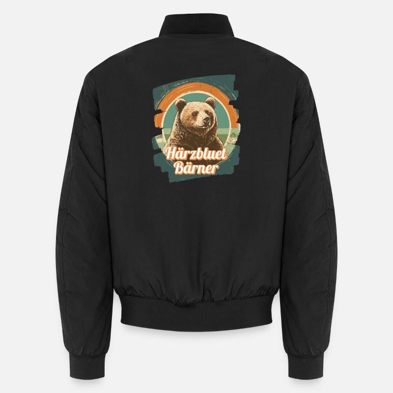 Härzbluetbärner Bärner Berner Härzbluetberner - Unisex Bomberjacke - Schwarz