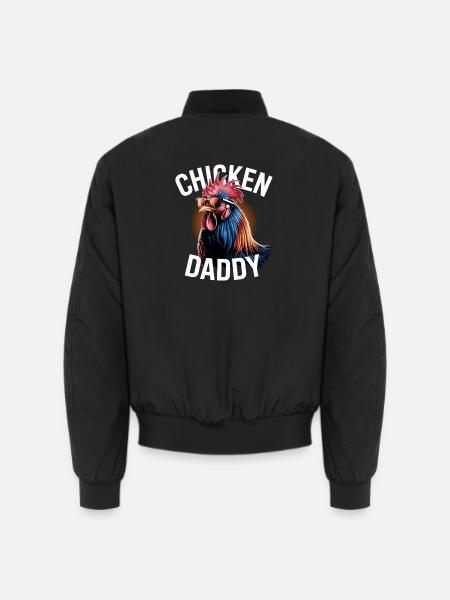 Chicken Daddy Hühner Vatertag Geflügelzüchter Hahn - Unisex Bomberjacke - Schwarz