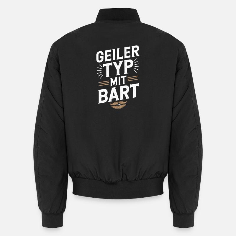 guy with beard beard barber full beard Unisex Bomber Jacket