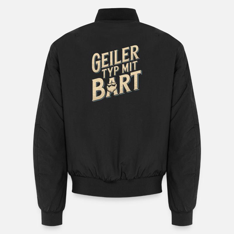 guy with beard beard barber full beard Unisex Bomber Jacket