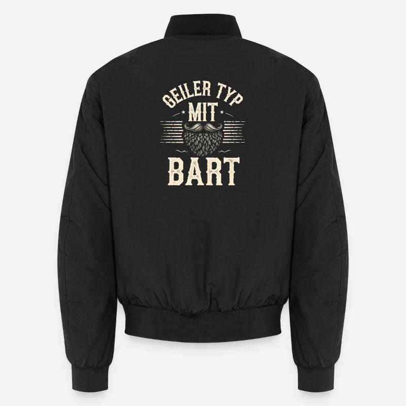 guy with beard beard barber full beard Unisex Bomber Jacket