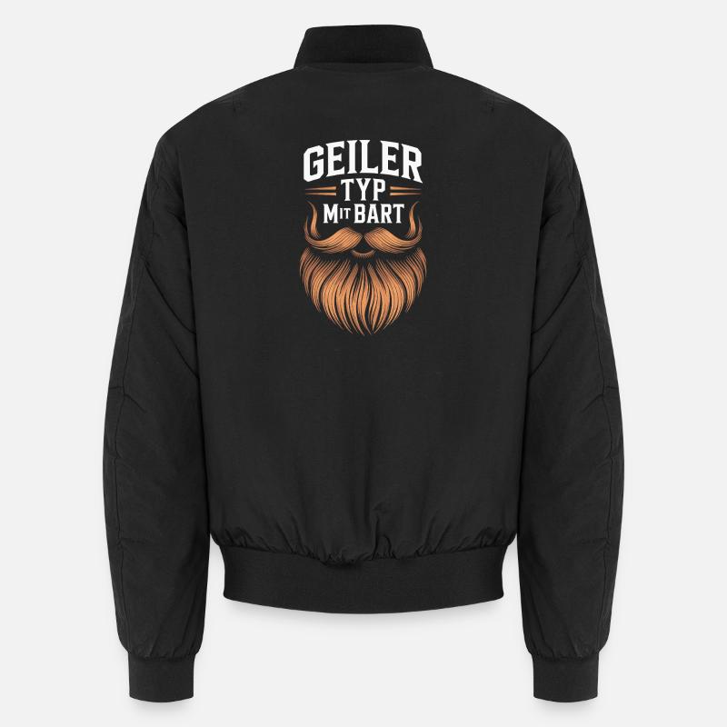 gars avec barbe barbe barbier barbe complète Bomber unisexe