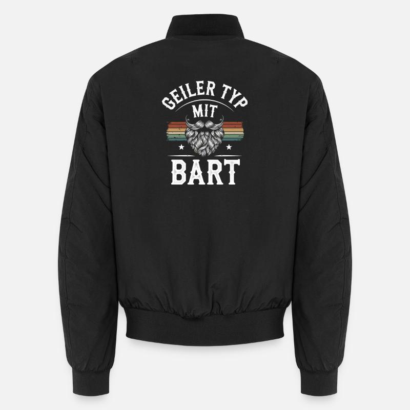 gars avec barbe barbe barbier barbe complète Bomber unisexe