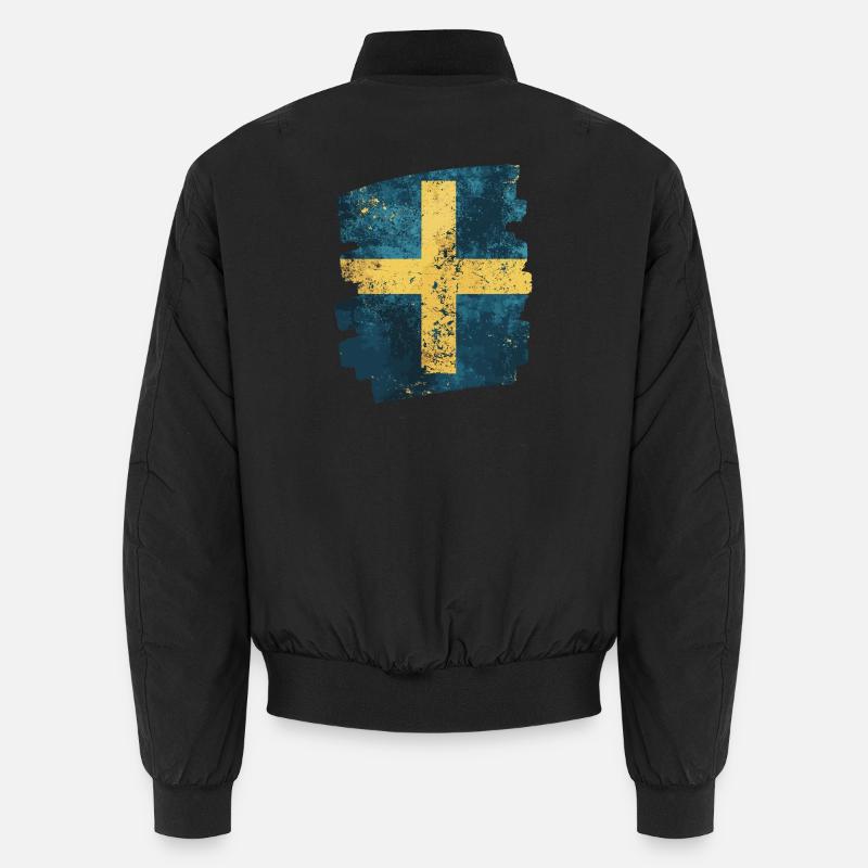 Swedish flag Sweden Unisex Bomber Jacket