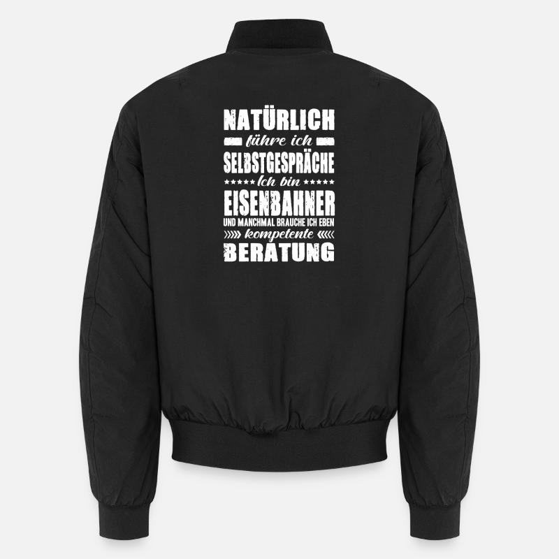 Eisenbahner Geschenke Bahnfahrer Zugführer Sprüche Unisex Bomberjacke