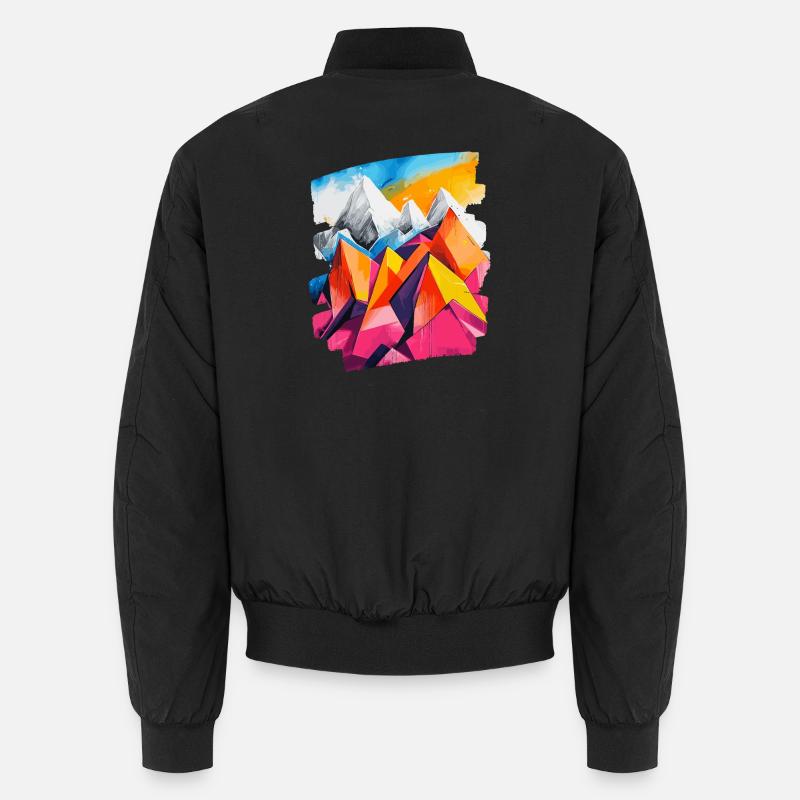 Mountains - Unisex Bomber Jacket - black