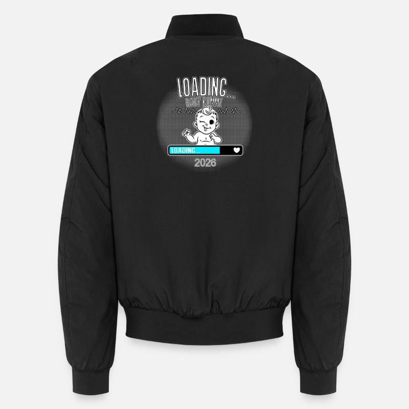 Loading Baby kommt 2026 Schwangerschaft Unisex Bomberjacke