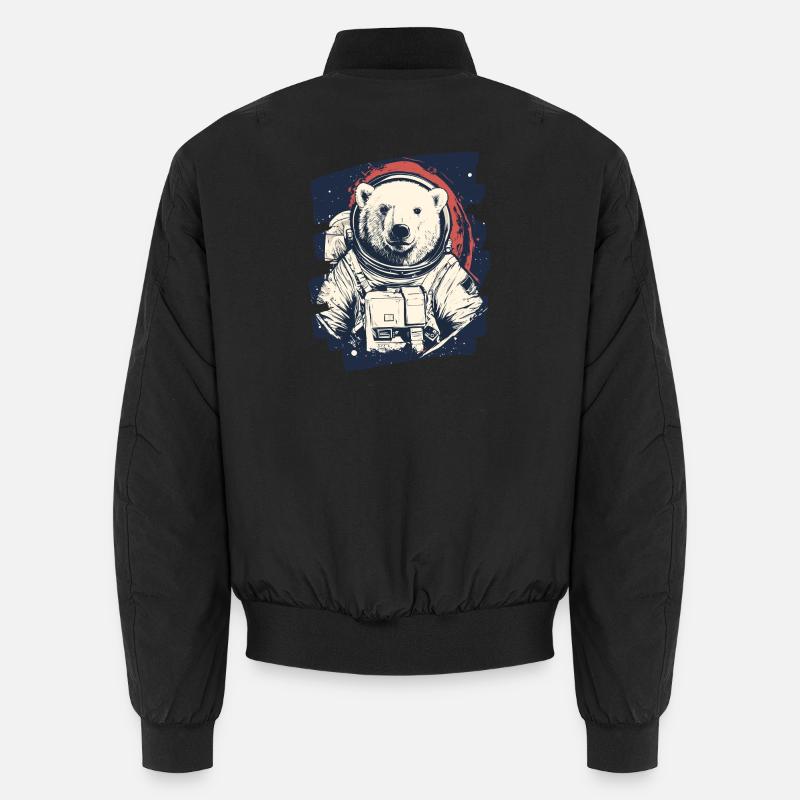 Eisbär Astronaut Unisex Bomberjacke