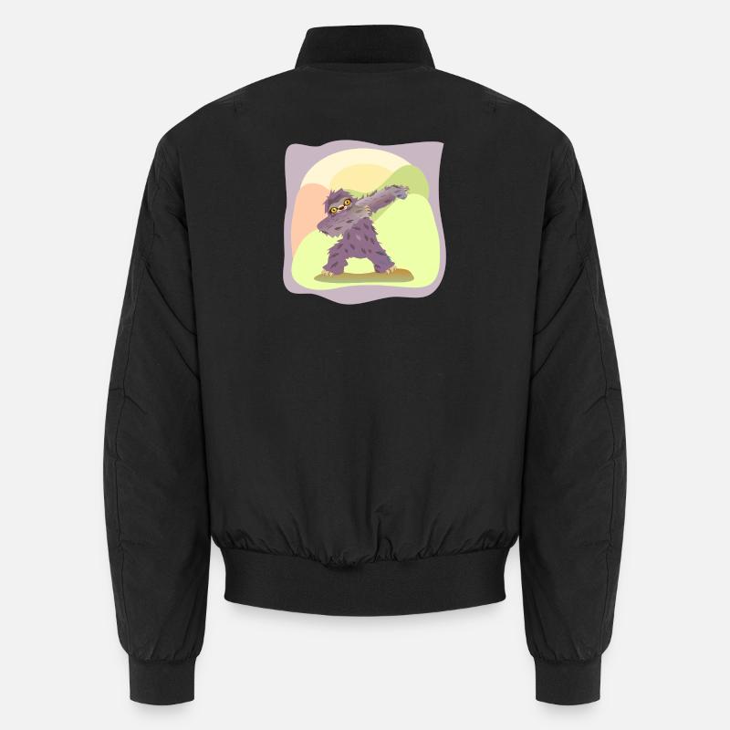 DABBING DANCING DANCING SLOTH - Unisex Bomber Jacket - black