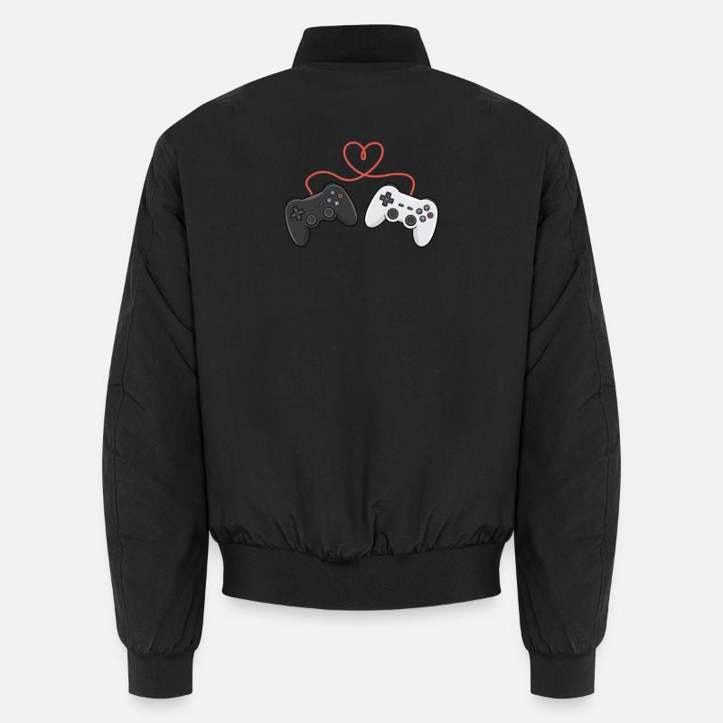 Herzverdrahtete Controller-Duo Unisex Bomberjacke